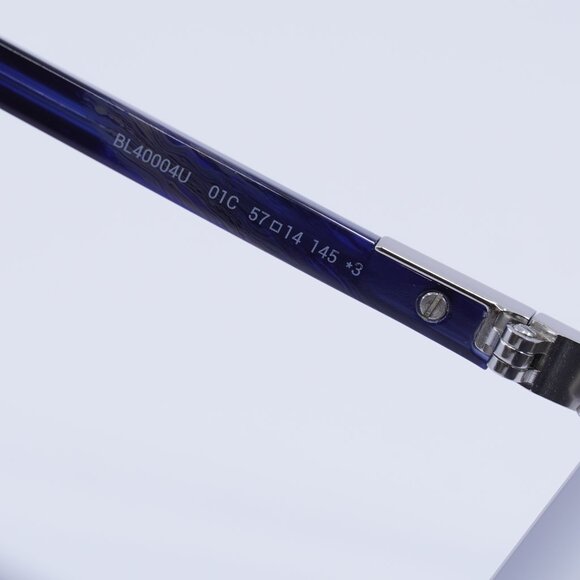 Berluti BL40004U 01C Sunglasses Silver/Blue Square Frame, Silver Lenses - Picture 4 of 9